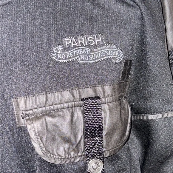 Parish Nation Men's Black Motorcycle Jacket - Picture 4 of 6